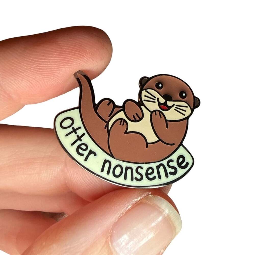 Otter Nonsense Enamel Pin Badge Cute Animal Lapel Brooch